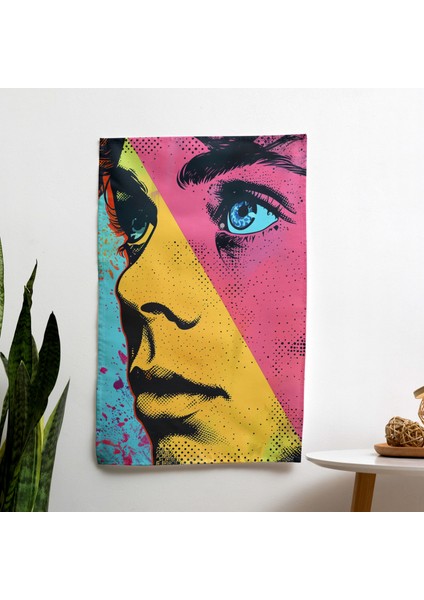 Pop Art Çizgi Roman Tasarımı Duvar Örtüsü | Canlı Renkler | Yatak Odası, Oturma Odası, Yurt
