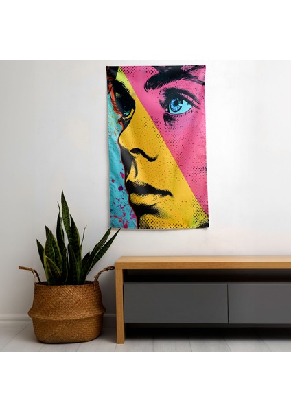 Pop Art Çizgi Roman Tasarımı Duvar Örtüsü | Canlı Renkler | Yatak Odası, Oturma Odası, Yurt