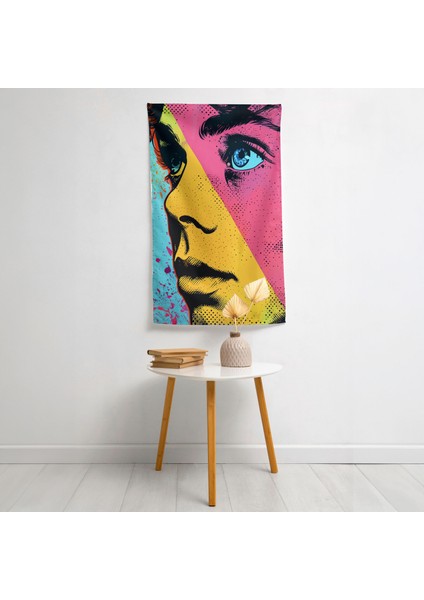 Pop Art Çizgi Roman Tasarımı Duvar Örtüsü | Canlı Renkler | Yatak Odası, Oturma Odası, Yurt