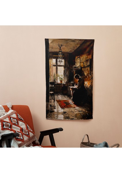 Rahat Iç Mekan Modern Duvar Örtüsü - Yumuşak Pamuklu Sırt, Polyester Ön - Canlı Süblimasyon