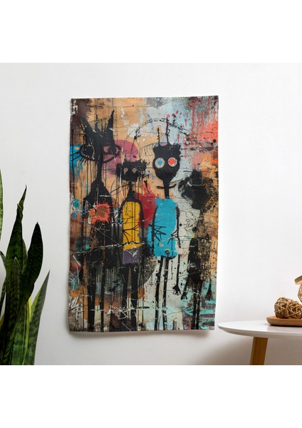 Urban Dadaizm Duvar Örtüsü – %100 Pamuk Sırt, Polyester Ön, Ranforce Kumaş – Canlı Renkler,