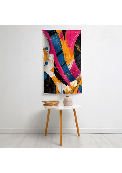 Popart Tarzı Duvar Örtüsü - %100 Polyester Ön ve %100 Pamuk Sırt Üzerine Canlı Süblimasyon