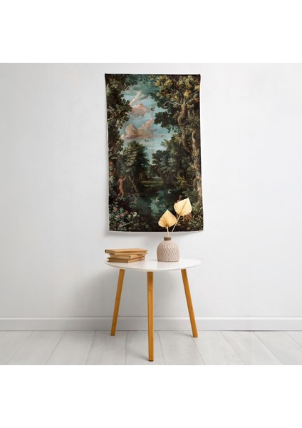 Raffaello Sanzio'dan Esinlenen Modern Sanat Duvar Örtüsü - %100 Pamuk Sırt, Polyester Ön,