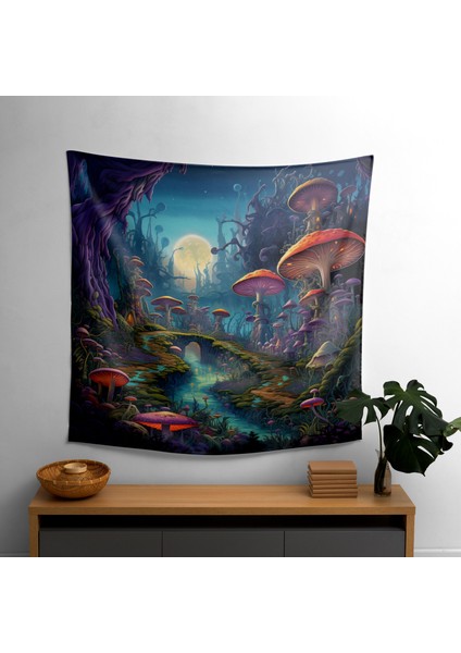 Enchanted Dreams Duvar Örtüsü - %100 Pamuk Sırt, Polyester Ön, Ranforce Kumaş, Canlı Renkler