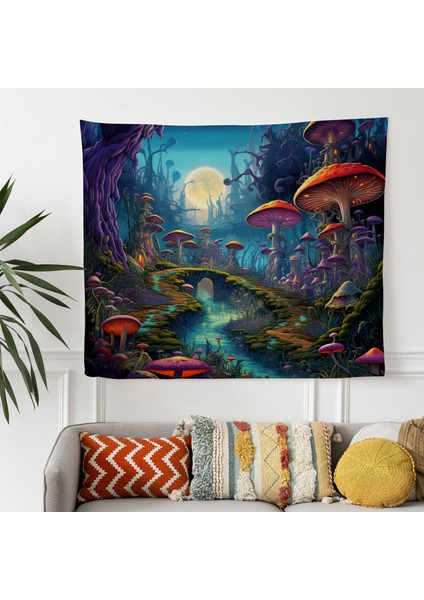 Enchanted Dreams Duvar Örtüsü - %100 Pamuk Sırt, Polyester Ön, Ranforce Kumaş, Canlı Renkler