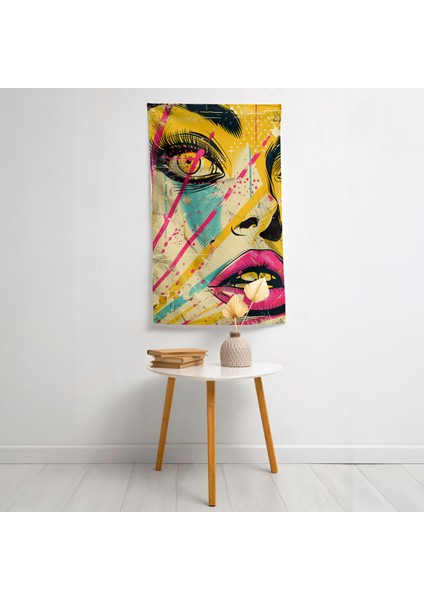 Popart Tarzı Çizgi Roman Grafik Duvar Örtüsü - Yatak Odası, Oturma Odası Veya Yurt Için Canlı%