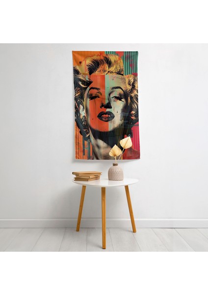Canlı Renklere Sahip Popart Stili %100 Pamuk Arka Duvar Örtüsü - Yatak Odası, Oturma Odası