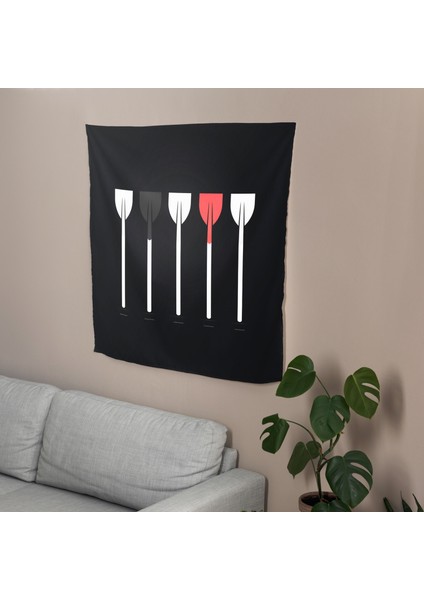 Minimalist Çekiç Duvar Sanatı - Canlı Süblimasyon Baskılı Modern Kumaş Duvar Örtüsü