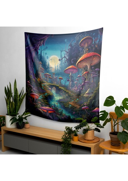Enchanted Dreams Duvar Örtüsü - %100 Pamuk Sırt, Polyester Ön, Ranforce Kumaş, Canlı Renkler
