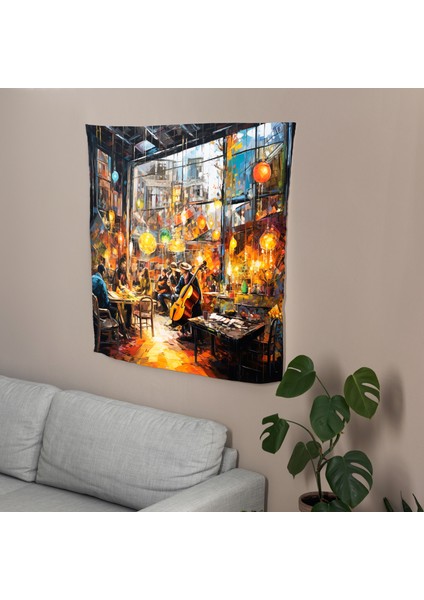 Bohemian Dreams Duvar Örtüsü - Canlı Ranforce Kumaş Sanat Dekoru, Modern Süblimasyon Baskı