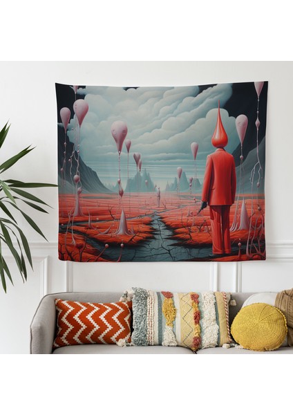 Etnik Dreamscape Duvar Örtüsü - %100 Pamuk Sırt, Polyester Ön, Ranforce Kumaş, Canlı Renkler