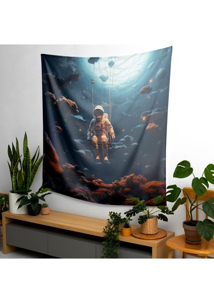 Celestial Dreams Duvar Örtüsü - Canlı Süblimasyon Baskı, %100 Pamuk Sırt ve Polyester Ön, modelleri
