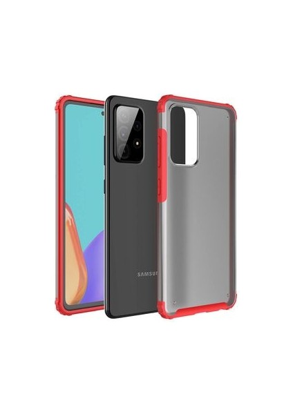 Samsung Galaxy A72 Kılıf Köşeleri Airbagli ve Sert Yapılı Mat Halozen Premium Kapak