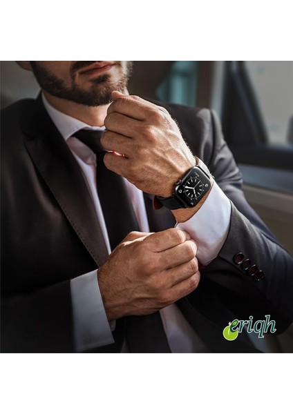 Apple Watch 38-40-41-(42MM10.NESIL) Deri Kordon Kaliteli Deri 1/2/3/4/5/6/se/7/8/9/10/ultra/ultra 2