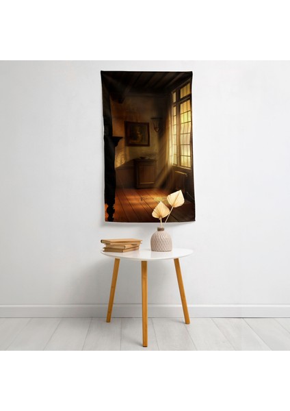 Johannes Vermeer Duvar Sanatı Duvar Dekorasyonu - Canlı Renklerle Süblimasyon Baskı Kumaş