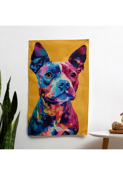 Popart Tarzı Kanvas Baskı Duvar Örtü - Canlı Renkler Kumaş, Yatak Odası ve Oturma Odası Dekoru