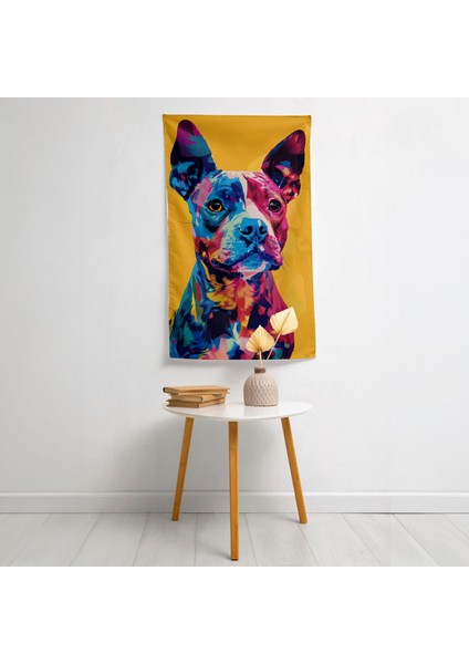 Popart Tarzı Kanvas Baskı Duvar Örtü - Canlı Renkler Kumaş, Yatak Odası ve Oturma Odası Dekoru