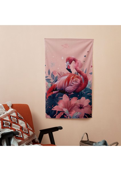 Popart Tarzı Hayvan Resimleri Duvar Örtüsü - %100 Pamuk Sırt, Canlı Renkler, Süblimasyon Baskı,