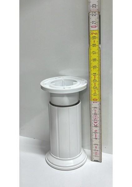 Ayarlanabilir Plastik Mobilya Ayağı Beyaz 10 cm 4 Ad.