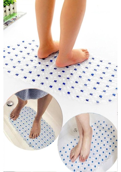 Kaydırmaz banyo paspası, akrilik, 17x17 cm, kolay temizlik, dayanıklı ve kaymaz yüzey