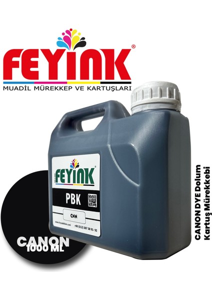 ® Canon Pro Serisi Plotter Dye Kartuş Dolum Mürekkebi PFI-1300 PFI-1700 Pbk (Photo Black) -100