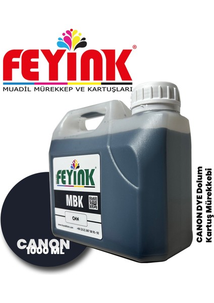 ® Canon Tm-Tx Serisi Plotter Dye Kartuş Dolum Mürekkebi PFI-310 PFI-710 Mbk (Matt Black) -1000