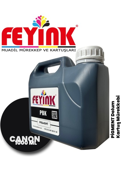 ® Canon Lucia Tm-Tx Serisi Plotter Pigment Kartuş Dolum Mürekkebi Bk (Photo BLACK)-1000ML-