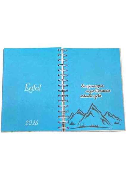 2025 Eylül - 2026 Aralık Spiralli Akademik Ajanda A5 15X21 cm Tasarım-3