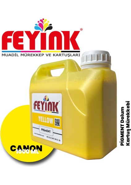 ® Canon Lucia Tm-Tx Serisi Plotter Pigment Kartuş Dolum Mürekkebi Y (Yellow) -1000ML-