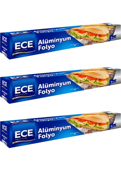 Alüminyum Folyo 5 m x 3 Adet