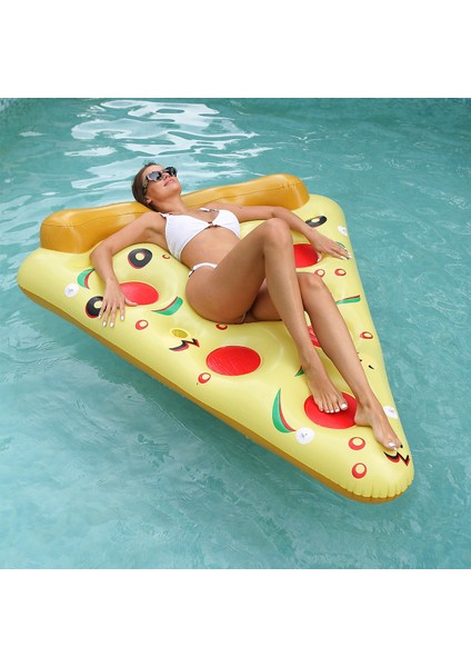 Yaz Açık Yüzme Havuzu Şişme Pizza Pvc Yetişkin Su Şezlong (Yurt Dışından) fiyatları