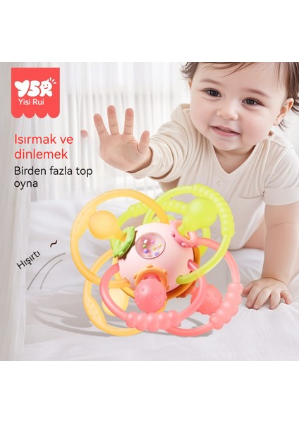 0-1 Yaşında Erken Eğitim Bulmaca El Topu Silikon Bebek Oyuncak Isırır (Yurt Dışından)