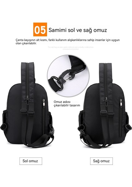 Erkek ve Kadın Açık Omuz Çok Fonksiyonlu Su Geçirmez Çapraz Omuz Çantası (Yurt Dışından)
