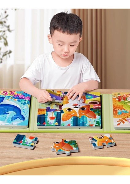 Çocuk Yapboz 3-6 Yaşında Bebek Manyetik Kağıt Bulmaca Yapboz Oyuncak (Yurt Dışından)