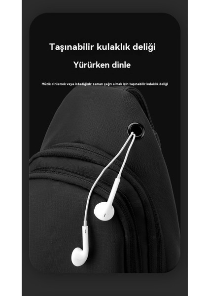 Erkekler Için Basit Yüksek Dereceli Eğimli Asılı Pratik Açık Hava Eğlence Göğüs Omuz Çantası (Yurt Dışından)