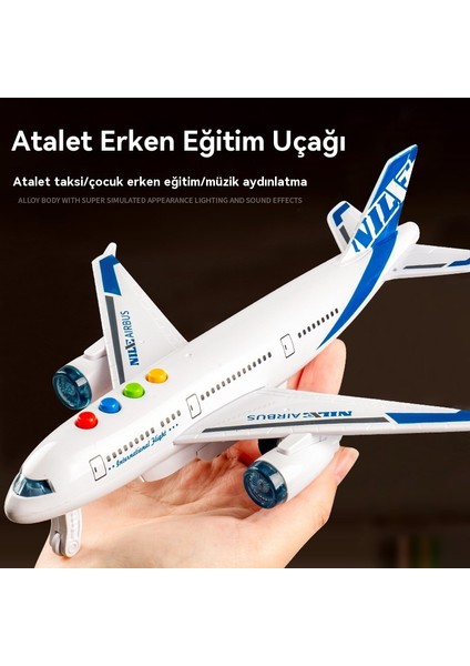 Çocuk Simülasyonu Yolcu Uçağı Erken Eğitim Uçak Modeli Eğitici Oyuncak (Yurt Dışından)