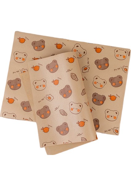 100 Adet Sandviç Ekmek Pişirme Ürünleri Yağ Geçirmez Ambalaj Kağıdı (Yurt Dışından)