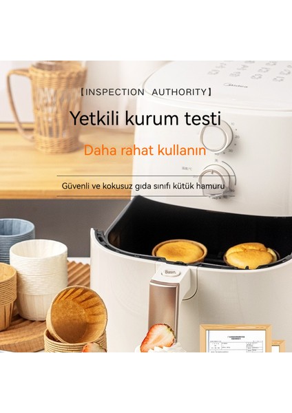 50 Kek Yüksek Sıcaklığa Dayanıklı Tek Kullanımlık Kek Pişirme Kağıt Bardakları (Yurt Dışından)