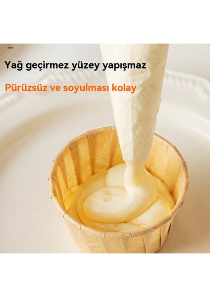 50 Kek Yüksek Sıcaklığa Dayanıklı Tek Kullanımlık Kek Pişirme Kağıt Bardakları (Yurt Dışından)