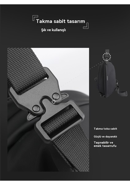 Trend Erkek Moda Rahat Omuz Çantası Çok Fonksiyonlu Su Geçirmez Messenger Çanta (Yurt Dışından)