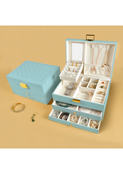 Kolye Yüzük Küpe Mücevher Saklama Kutusu (Yurt Dışından)