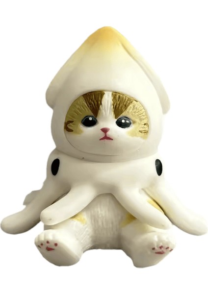 Mofusand Cosplay Okyanus Hayvan Heykelcik Seti ile Kör Kutu Sürprizler Figürü Anime Renk: Beyaz / Boyut: 3-5cm (Yurt Dışından)
