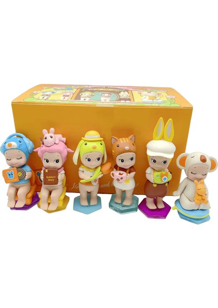 Hot Toys Sonny Angel Enjoy The Moment Serisi Kör Kutu Anime Mini Figürler Süsler Bebekler Karikatür Masaüstü Sevgililer Günü Hediyesirenk:1 Set 6 (Yurt Dışından)