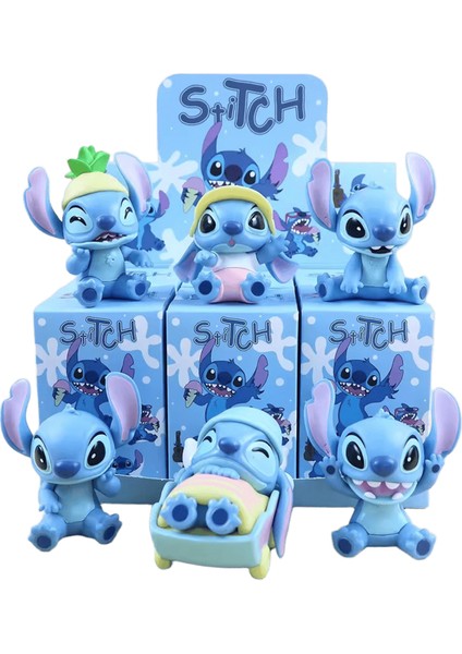 Dikiş Figürü Kör Kutu Kawaii Stich Anime Karikatür Araba Kek Oda Dekorasyonu Model Bebek Aksiyon Figürü Çocuklar Oyuncak Kız Doğum Günü Hediyesi Renk: Rastgele Stil 1 Adet (Yurt Dışından)