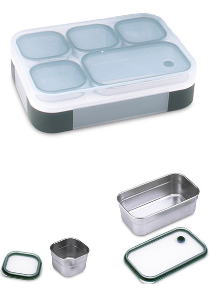 Lunch Box 1000 ml (Sızdırmaz,karışmaz 5 Hazneli) Lunchbox Yeni Nesil Sefer Tası -FFLBOX40097 fiyatları