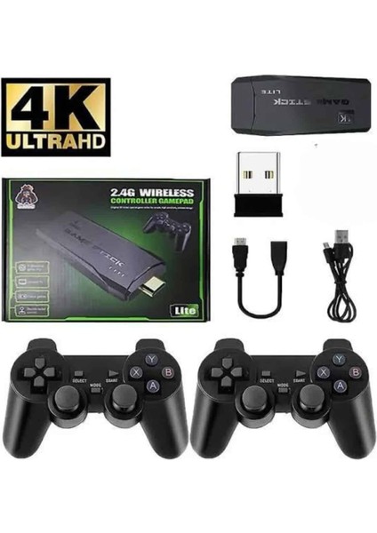 Game Stick 20000 Oyun Kablosuz Çift Kol Retro Oyunlar Game Stick Atari 2.4g 4K
