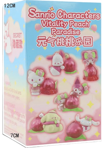 Sanrio Blind Box Kuromi Cinnamoroll My Melody Purin Figures Dolls Characters Vitality Peach Paradise Toy For Girl Christmas Giftcolor:random Style 1pcs (Yurt Dışından)