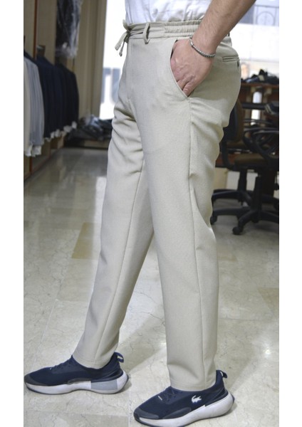 Manjogger Gofre Jogger Pantolon Bej