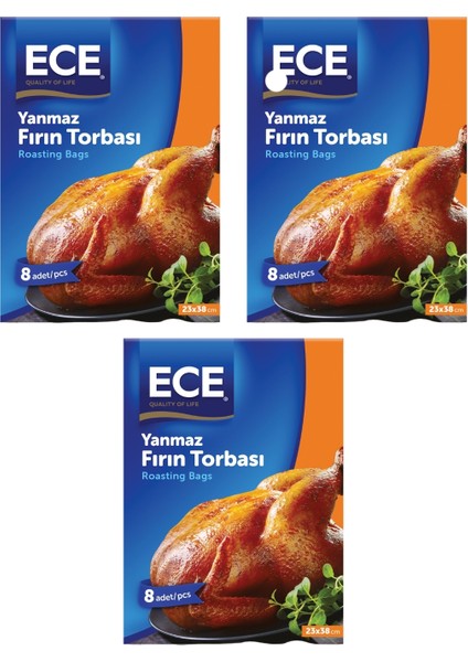 Fırın Torbası 8'li x 3 Adet