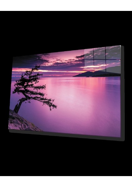 Gün Batımı Ağaç Göl Sunset Tree Lake Table